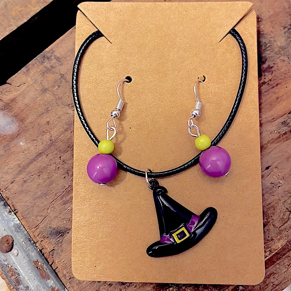🖤 BOGO 🖤Witches talisman Necklace & Earrings SET🖤🔮✨